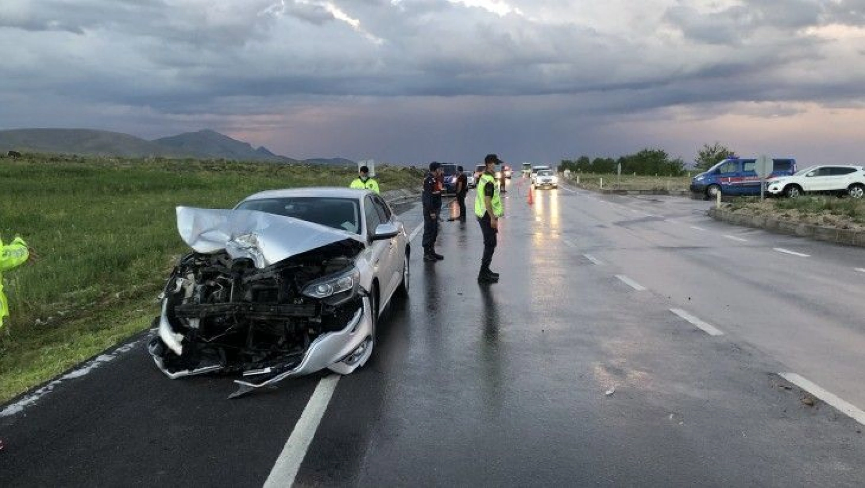 Pınarbaşı'da zincirleme trafik kazası
