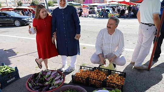 Palancıoğlu organik köy pazarını gezdi