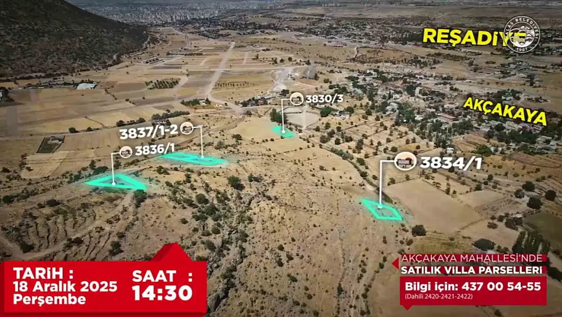 Kayseri'de villa parselleri satışa çıktı!