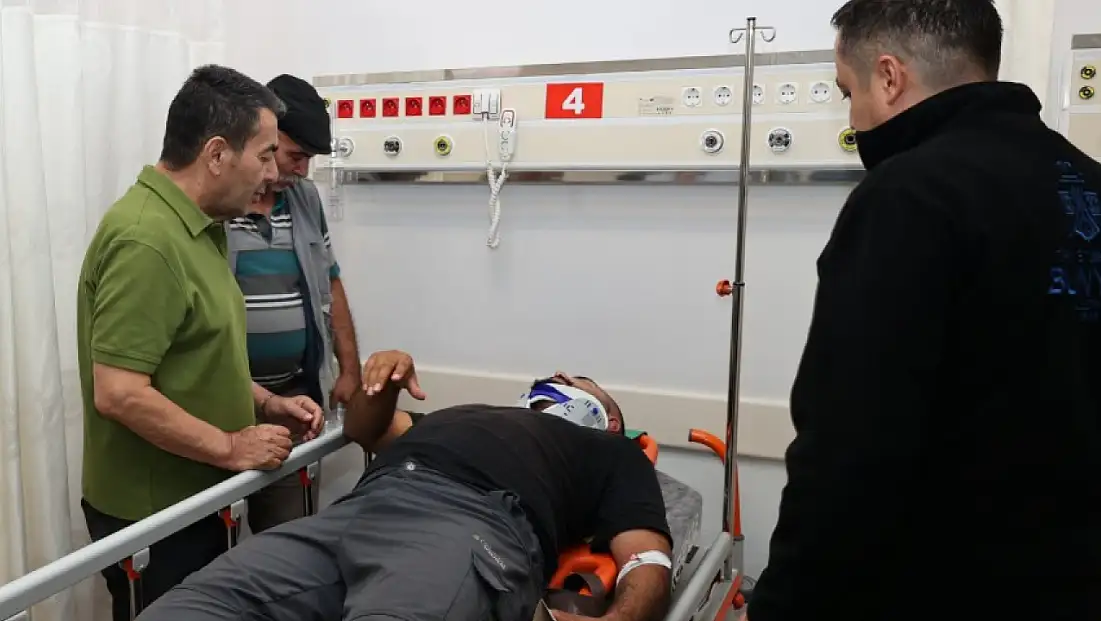 Başkan Metin’den kaza geçiren personele ziyaret