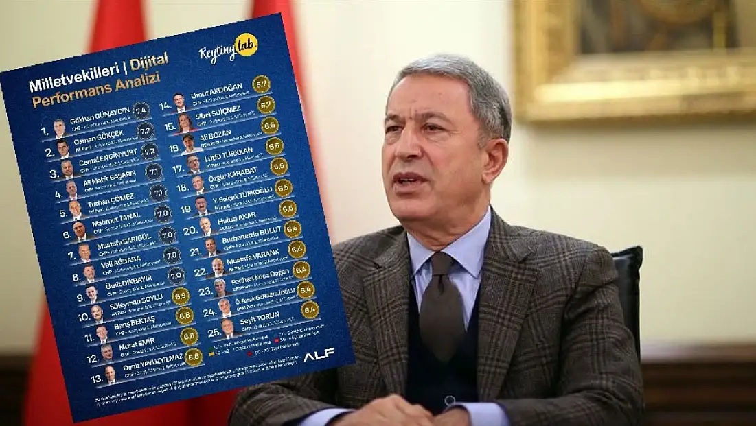 Dijital listede bir tek Hulusi Akar var ama…