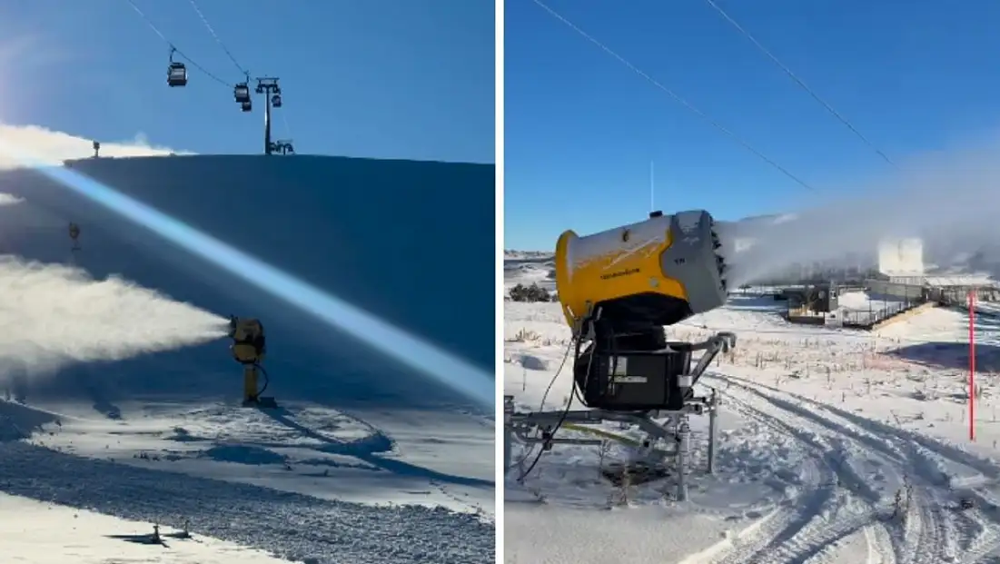 Erciyes Kayak Merkezi’nde sezon açılışı için hummalı çalışma! O makineler açıldı