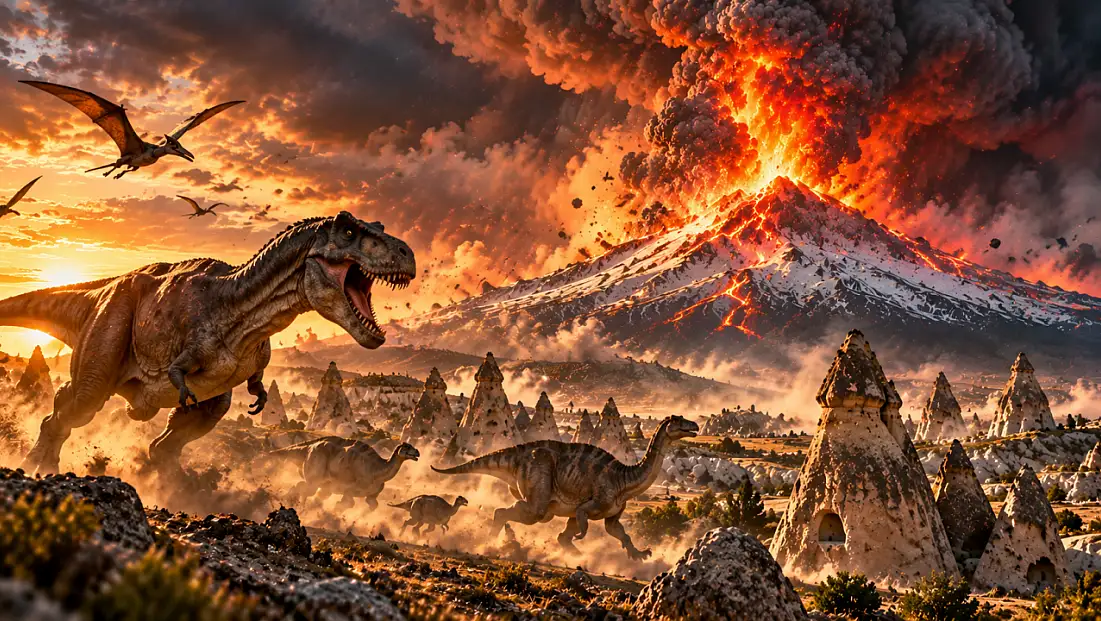 Erciyes patladığında dinozorlar bile yok muydu?
