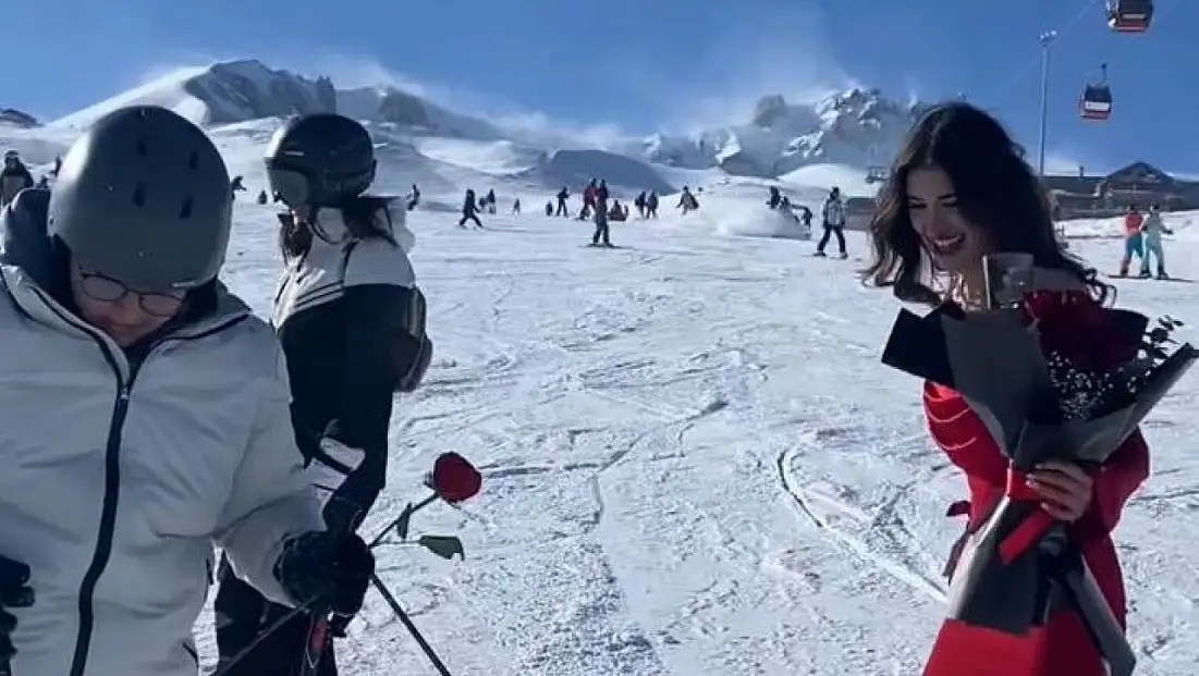 Erciyes'te şaşırtan görüntü!