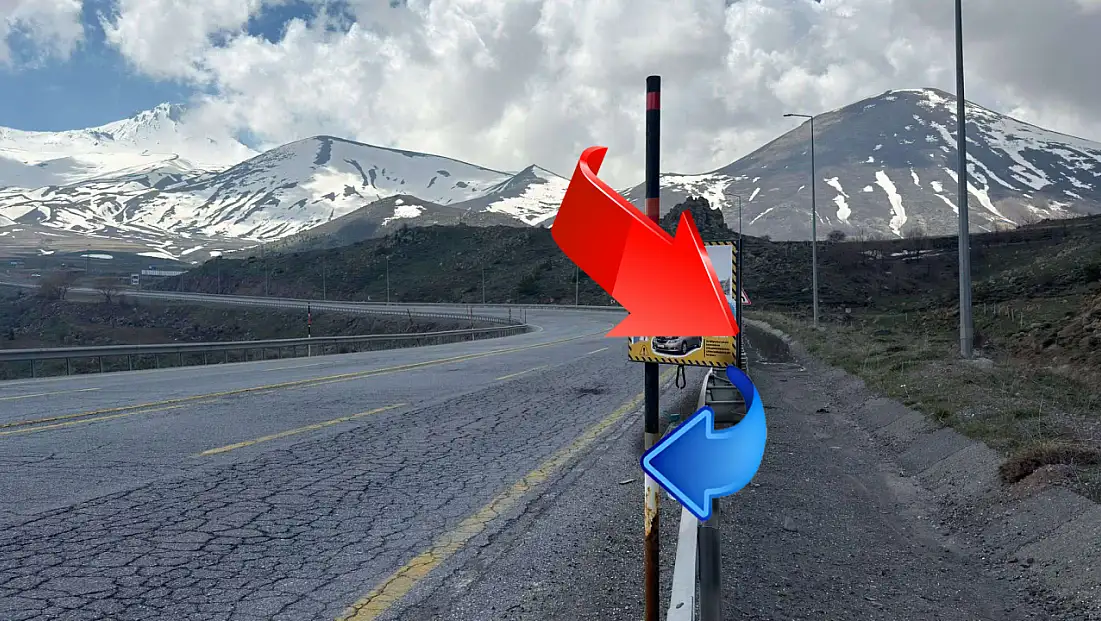 Erciyes yolunda bidonlu uyarıyı görenler bir daha baktı! Uyarı Kayseri’de vatandaşlar arasında tartışma konusu oldu