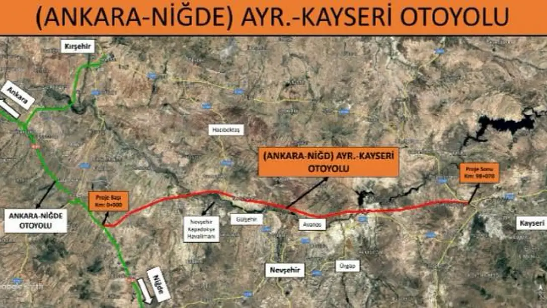 Flaş! Otobanın Kayseri’ye nereden bağlanacağı belli oldu