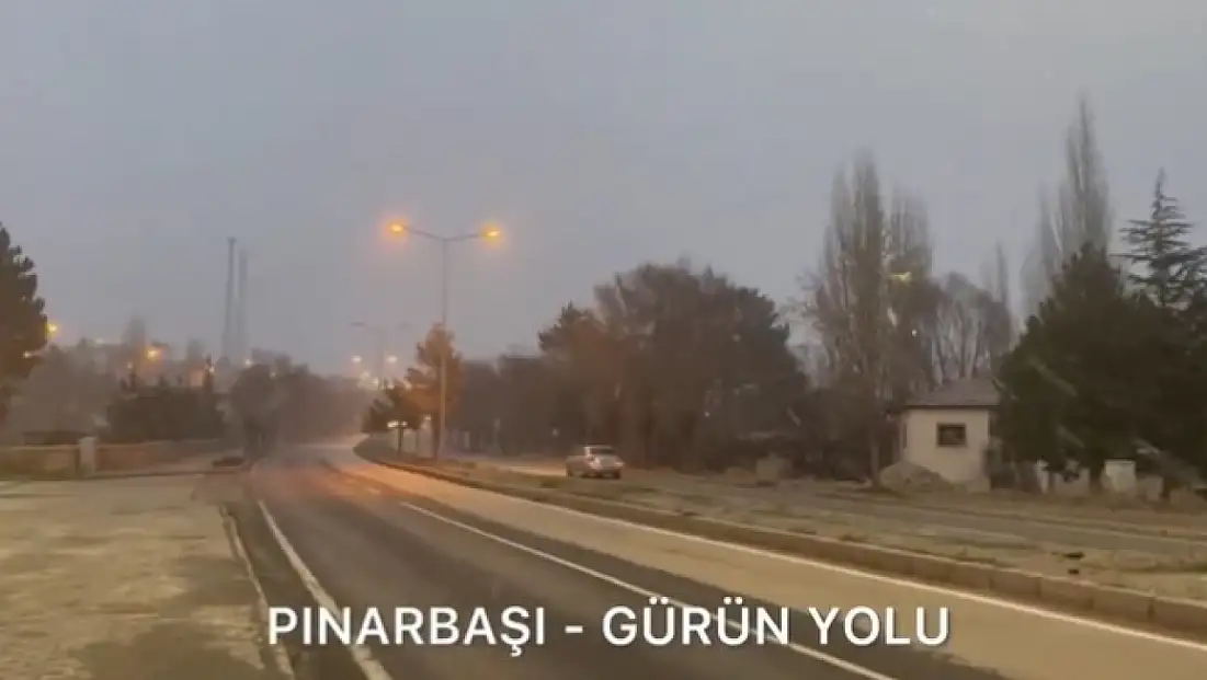 İşte Kayseri'nin kar yağan yolları!