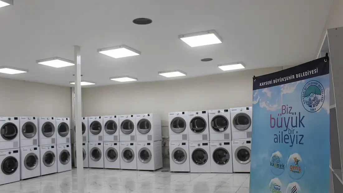 Kayseri'de 11 bin öğrencinin çamaşır ücretsiz yıkandı!