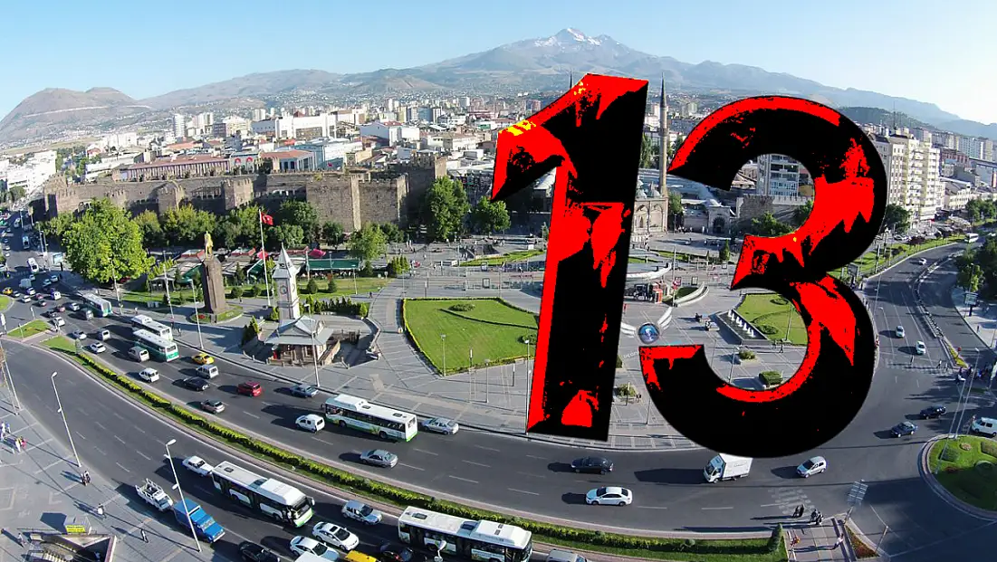 Kayseri 13'üncü oldu!