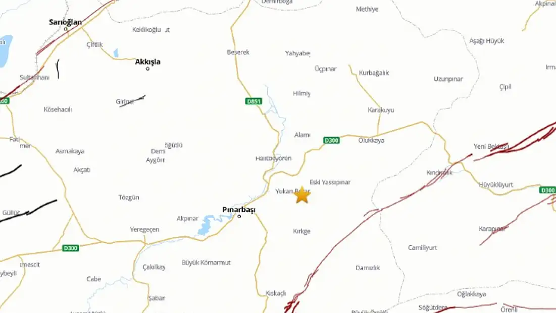 Kayseri'de 4.1 şiddetinde deprem!