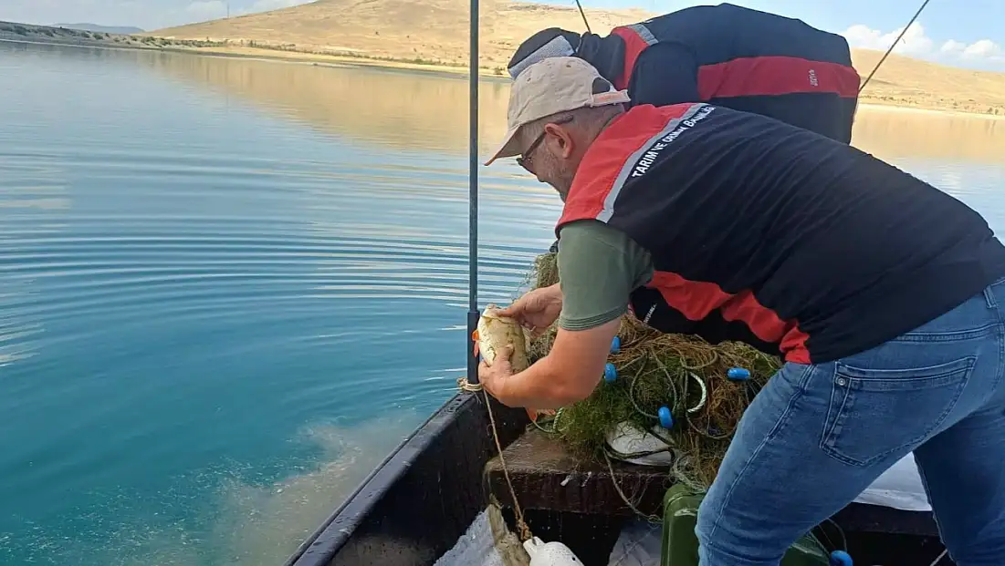 Kayseri’de barajda hareketlilik! Ağlar tek tek toplandı