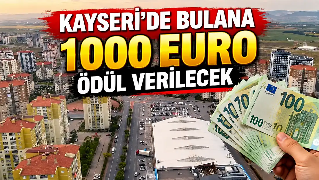Kayseri'de bulana 1000 Euro ödül verilecek