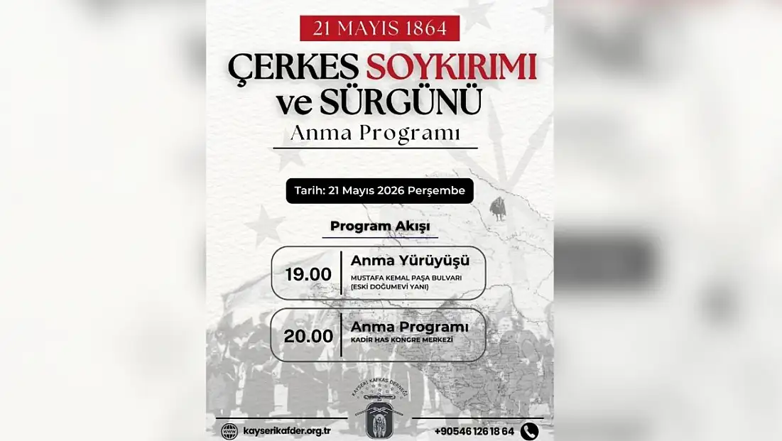 Kayseri’de Çerkesler 21 Mayıs’ta sürgün ve soykırımı anacak