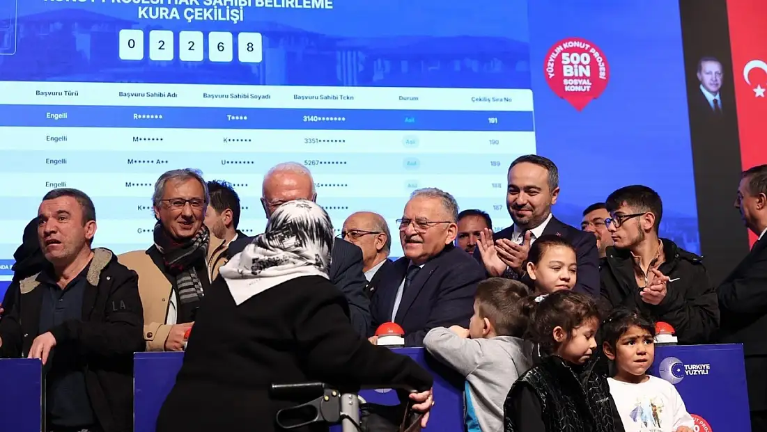 Kayseri'de TOKİ için kuralar çekildi!