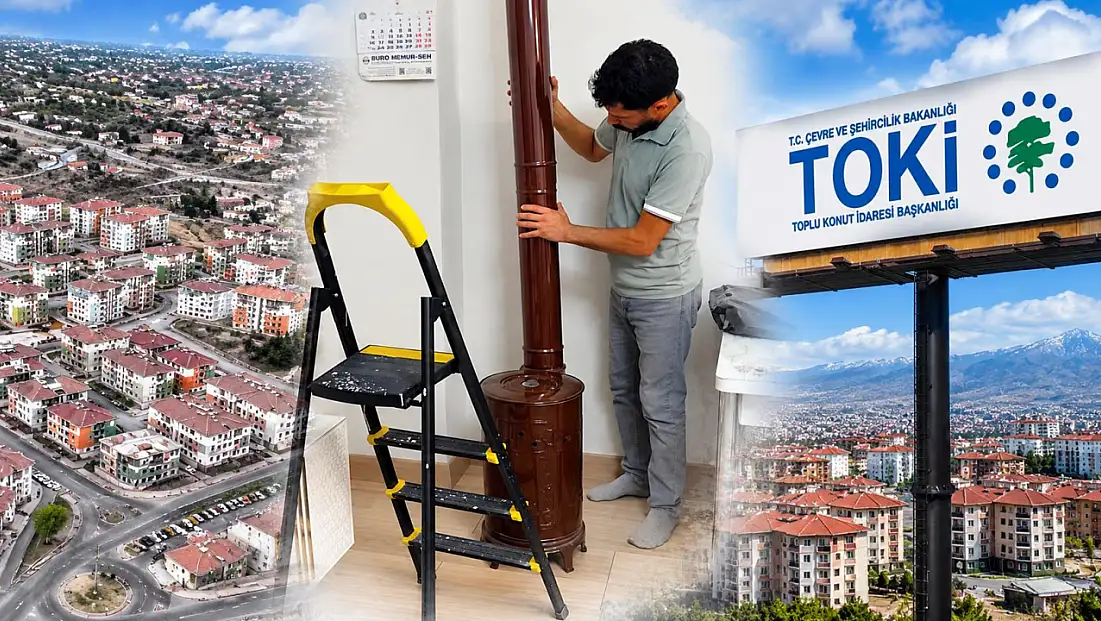 Kayseri'de TOKİ konutlarında soba kuruldu iddiası
