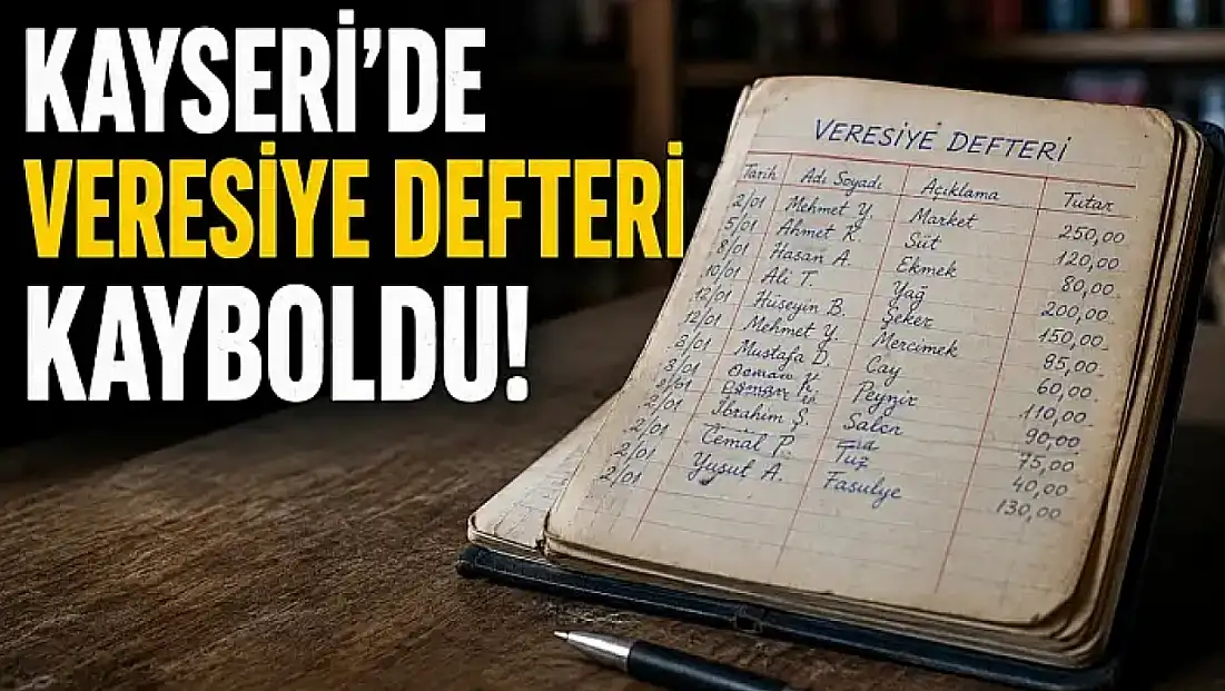 Kayseri'de veresiye defteri kayboldu! Defter kimin eline geçti?
