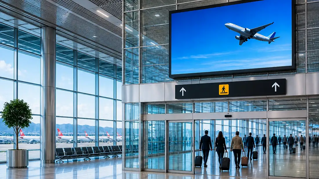 Kayseri Havalimanı’na LED ekran kuruldu! Bakın ne için?
