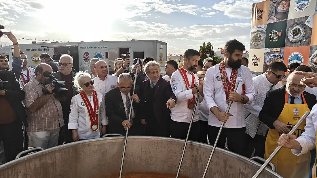 Kayseri lezzet şölenine '1 ton'luk açılış!