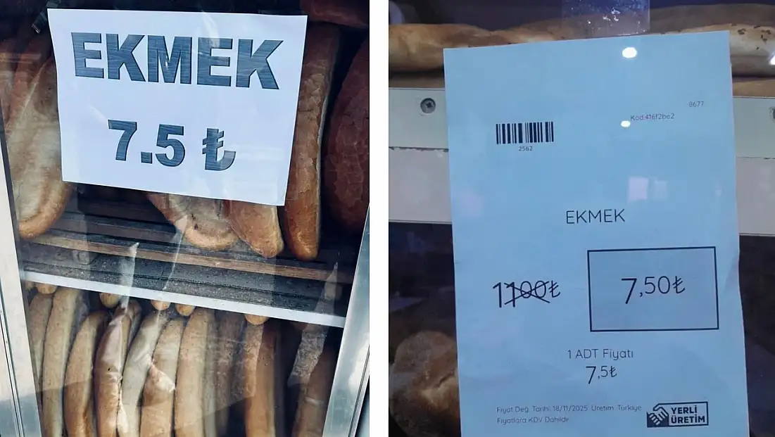 Kayseri'nin o ilçesinde ekmek 7.5 TL'ye oldu!