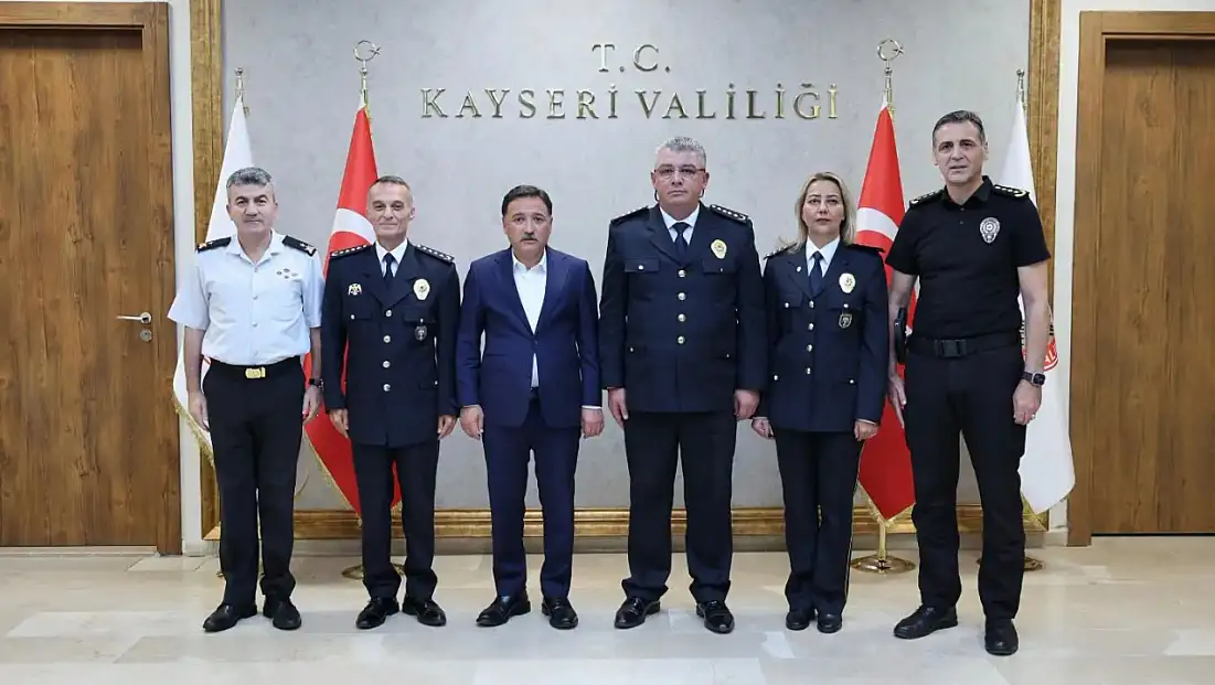 Kayseri'nin yeni emniyet müdürleri Vali'yi ziyaret etti!