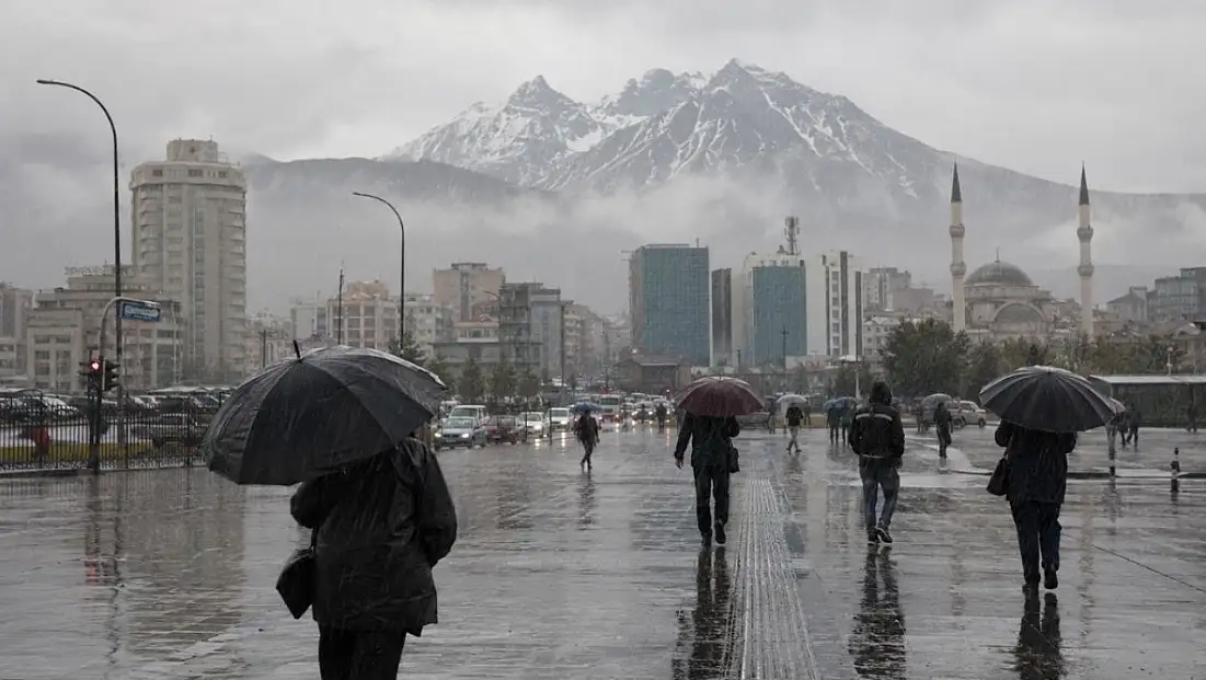 Kayseri serinliyor: 3 gün üst üste sağanak yağış var!