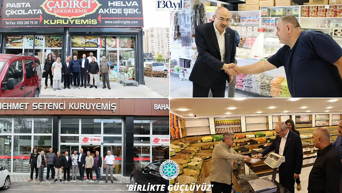 Kayseri ticaretinin kalbinde dikkat çeken ziyaret