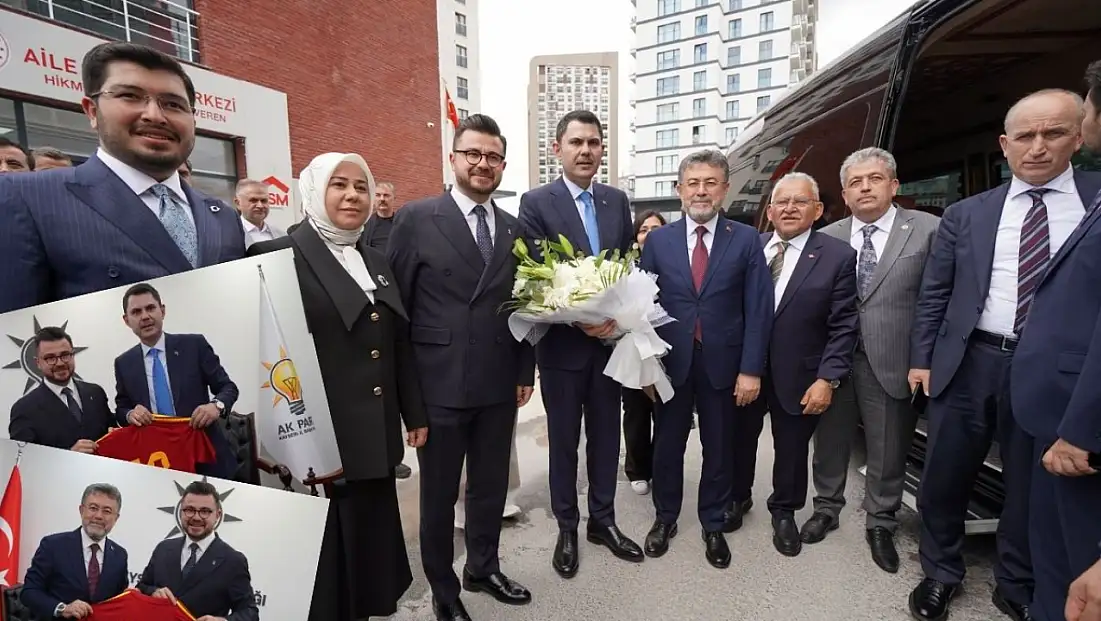 Kayseri’ye gelen Bakanlara sürpriz hediye! İl Başkanı verdi