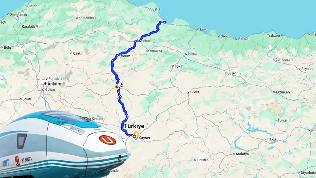 Kayseri’yi Karadeniz’e bağlayacak dev hat! Samsun’a 2,5 saatte gidilecek