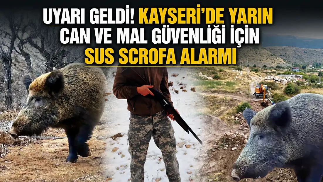 Uyarı geldi! Kayseri’de yarın can ve mal güvenliği için Sus Scrofa alarmı
