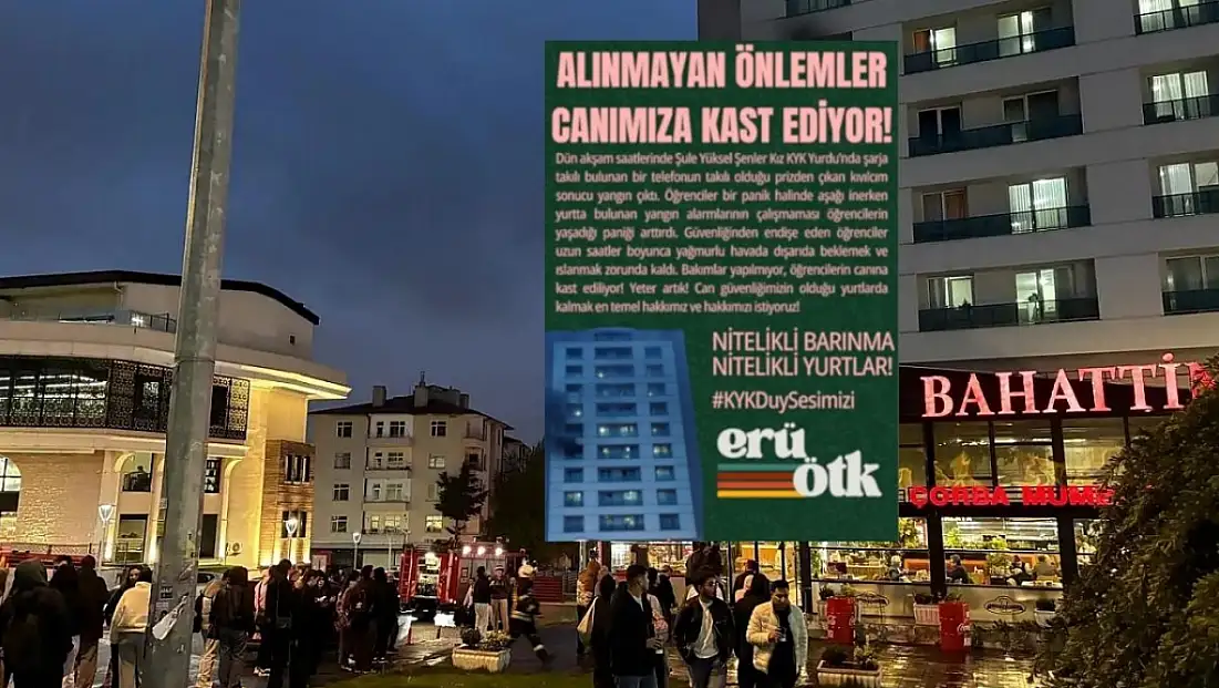 Yurt yangınına öğrencilerin tepkisi sürüyor