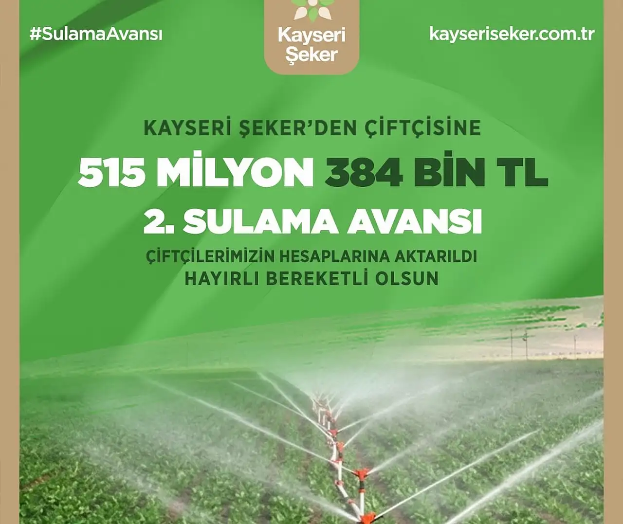 Kayseri'de 515 milyon TL'lik destek! Ödemeler hesaplara geçti