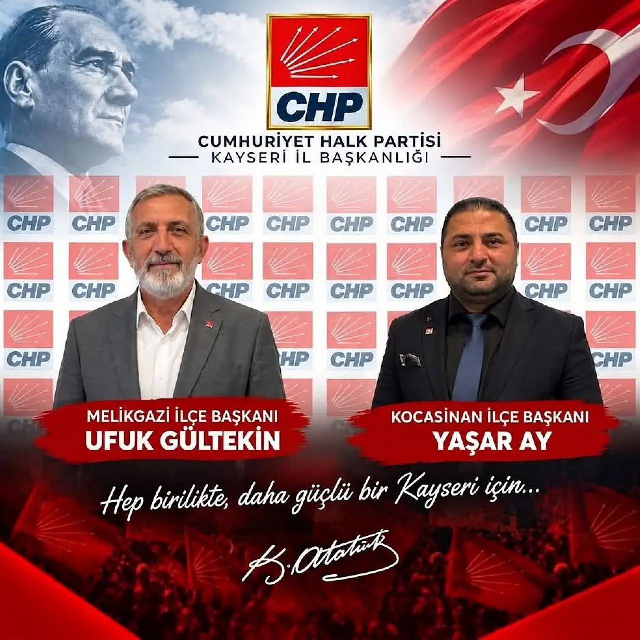 CHP Kayseri'de yeni başkanlar belli oldu