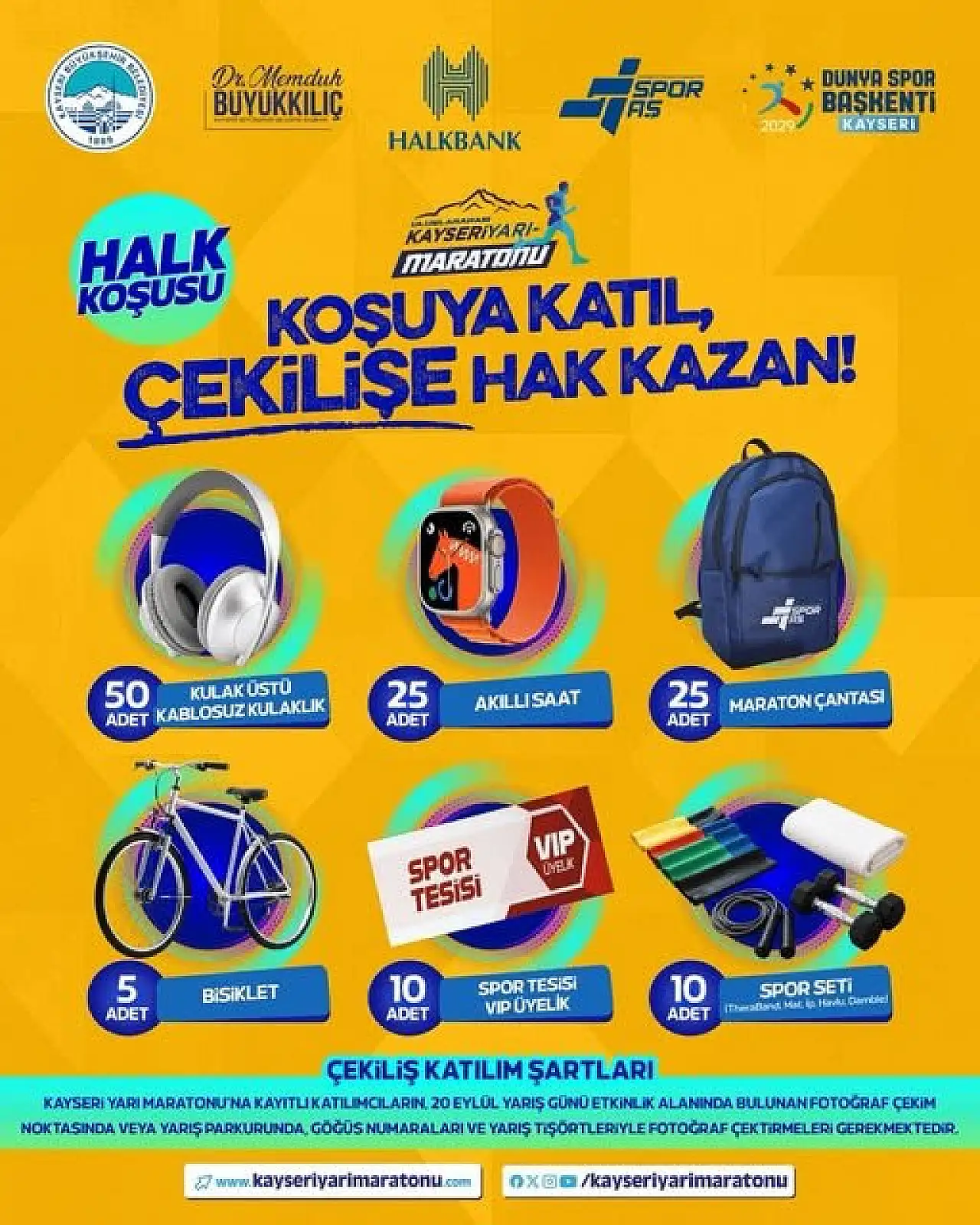 Kayseri'de maraton heyecanı yeniden başlıyor