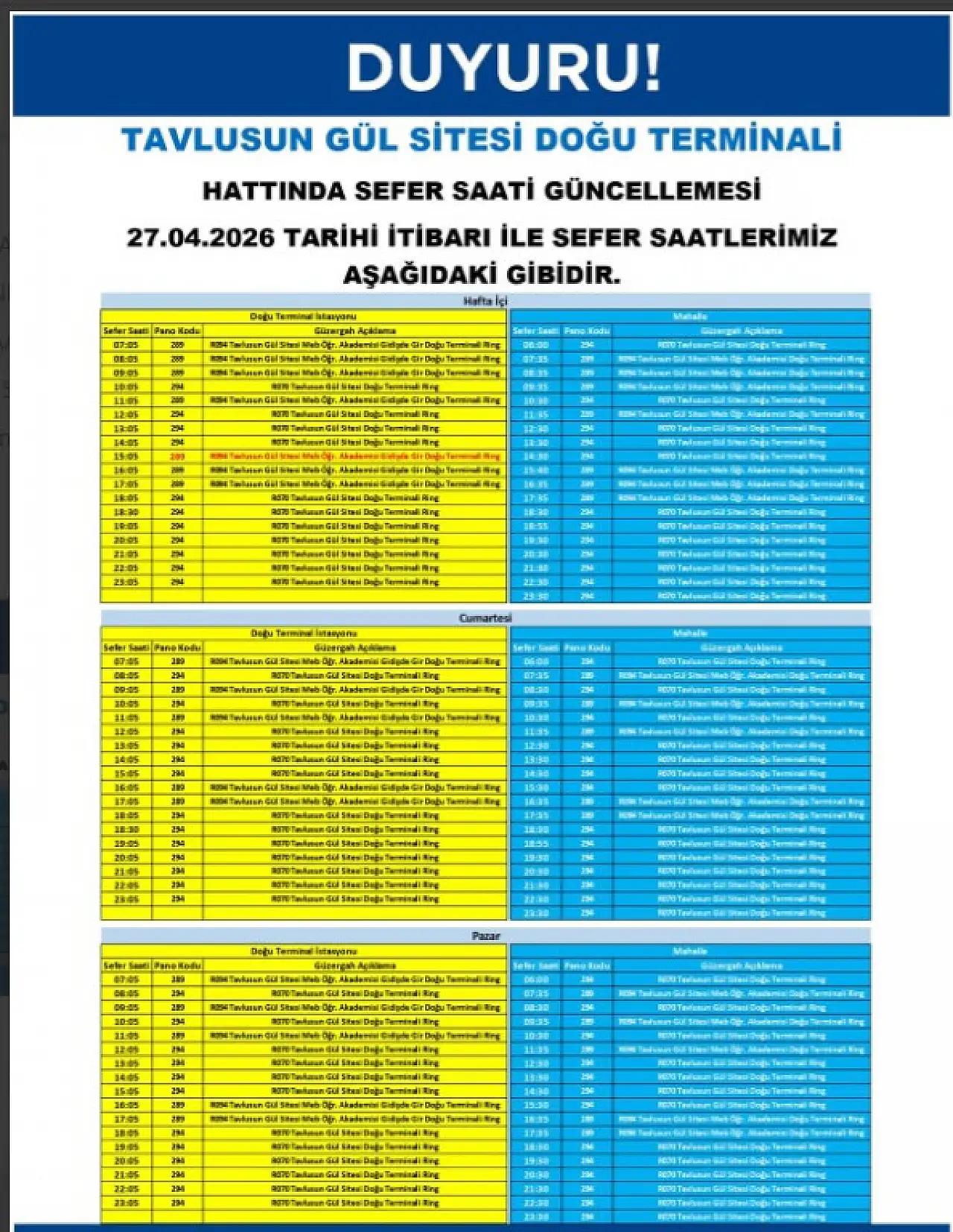 Kayseri'de ulaşımda yeni güncelleme: Sefer saatleri değişti!