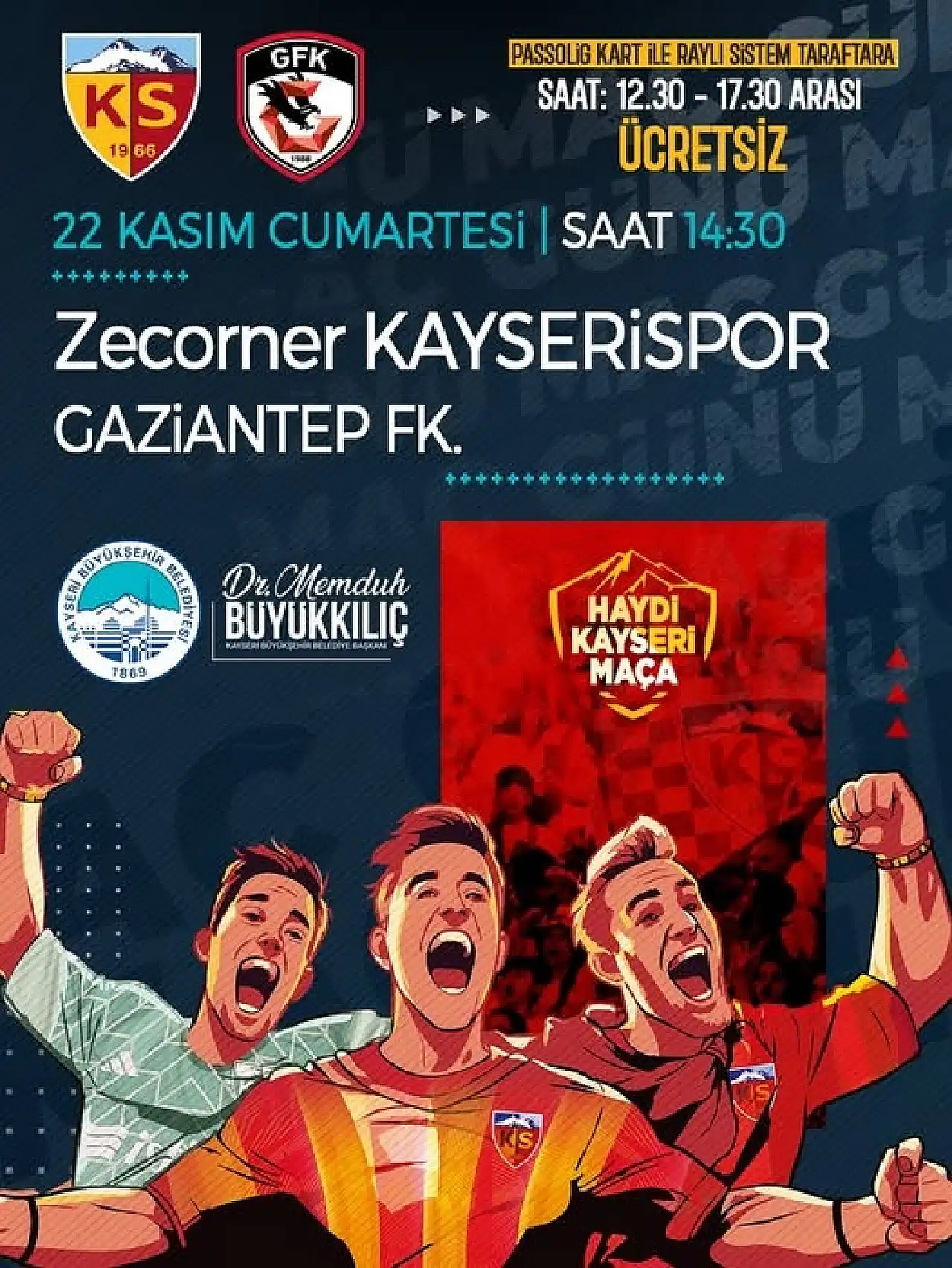 Kayseri'de bugün 5 saat ulaşım ücretsiz olacak