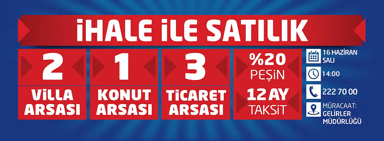 Kocasinan Belediyesi arsa satacak