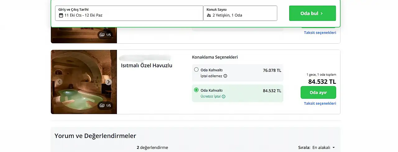 Fiyatı duyan Kayserili şaştı kaldı! Bir gece konaklamak 84 bin TL