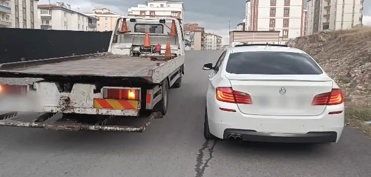 Kayseri'de lüks araçla drift attı! Emniyet bu görüntüleri affetmedi