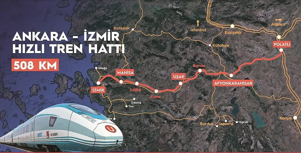 Müjdeli haber geldi! Kayseri-İzmir arası 5 saat 15 dakikaya düşecek