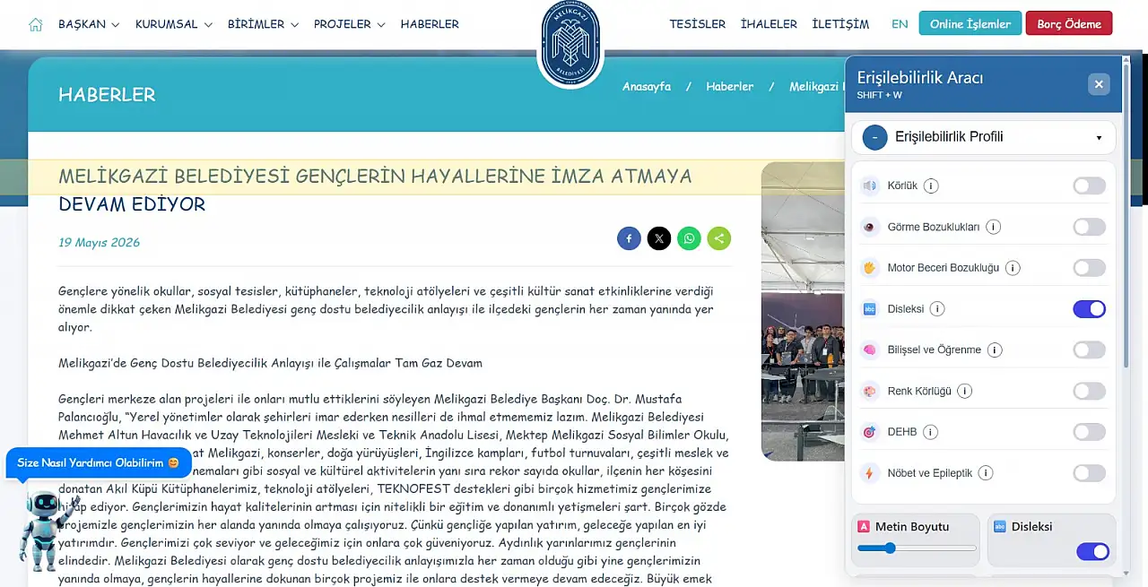 Melikgazi Belediyesi'nden dev adım: Engelsiz Dijital Dönüşüm