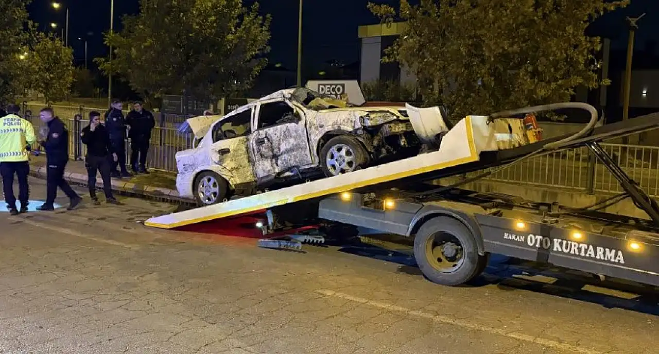 Kayseri'de otomobil kanala uçtu!