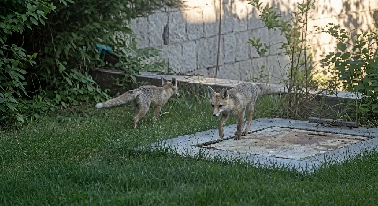 Kayseri'de ev bahçesinde kedi değil tilki geziyor!