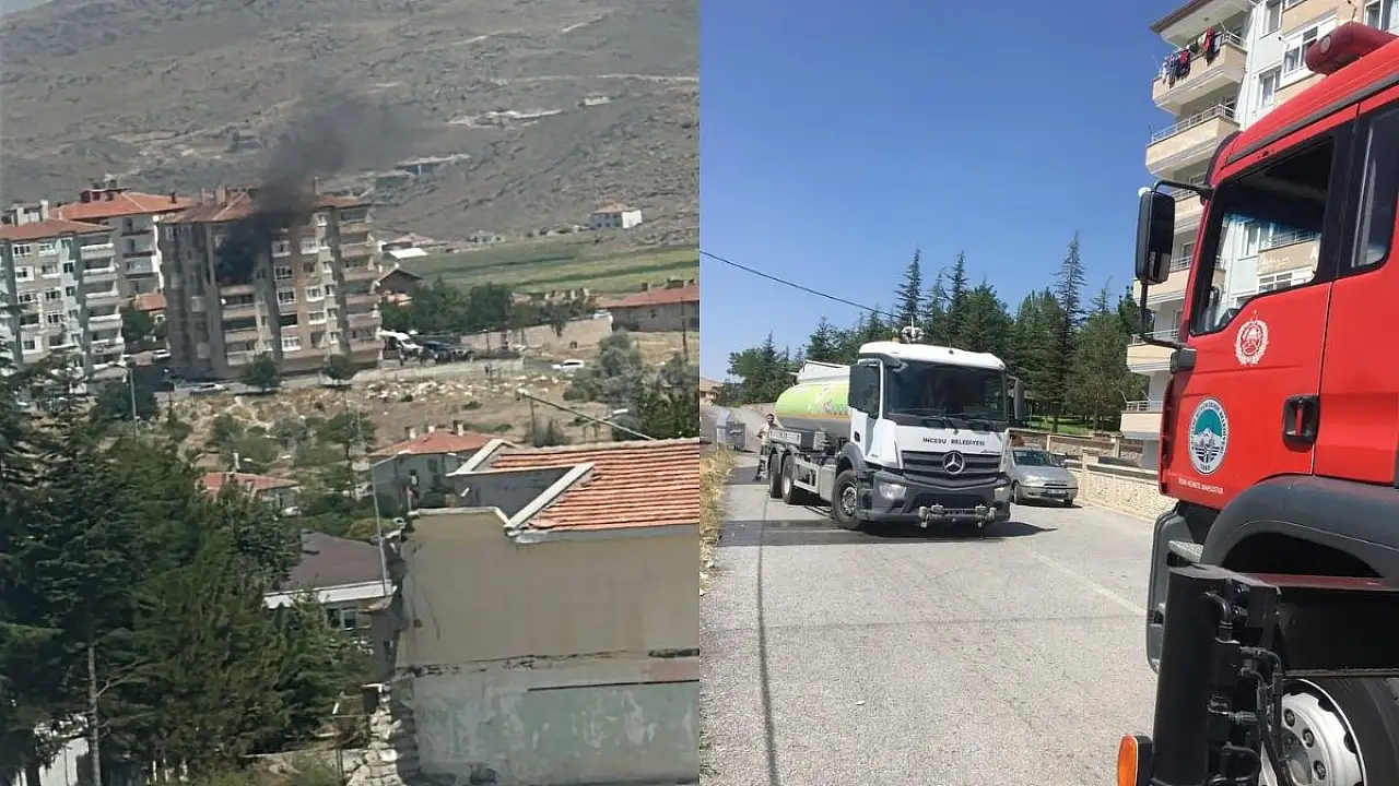 İncesu’da çıkan yangına anında müdahale! Ekipler seferber oldu