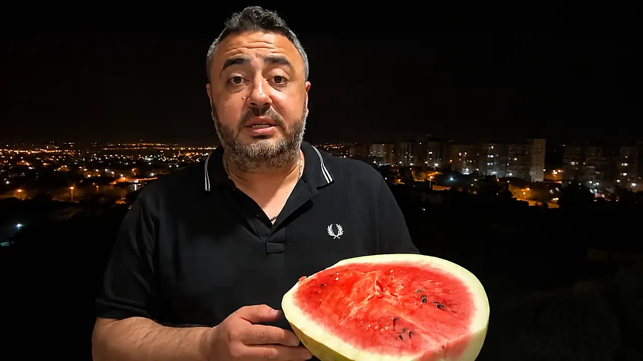 Kayserili fenomen karpuz yumrukladı!