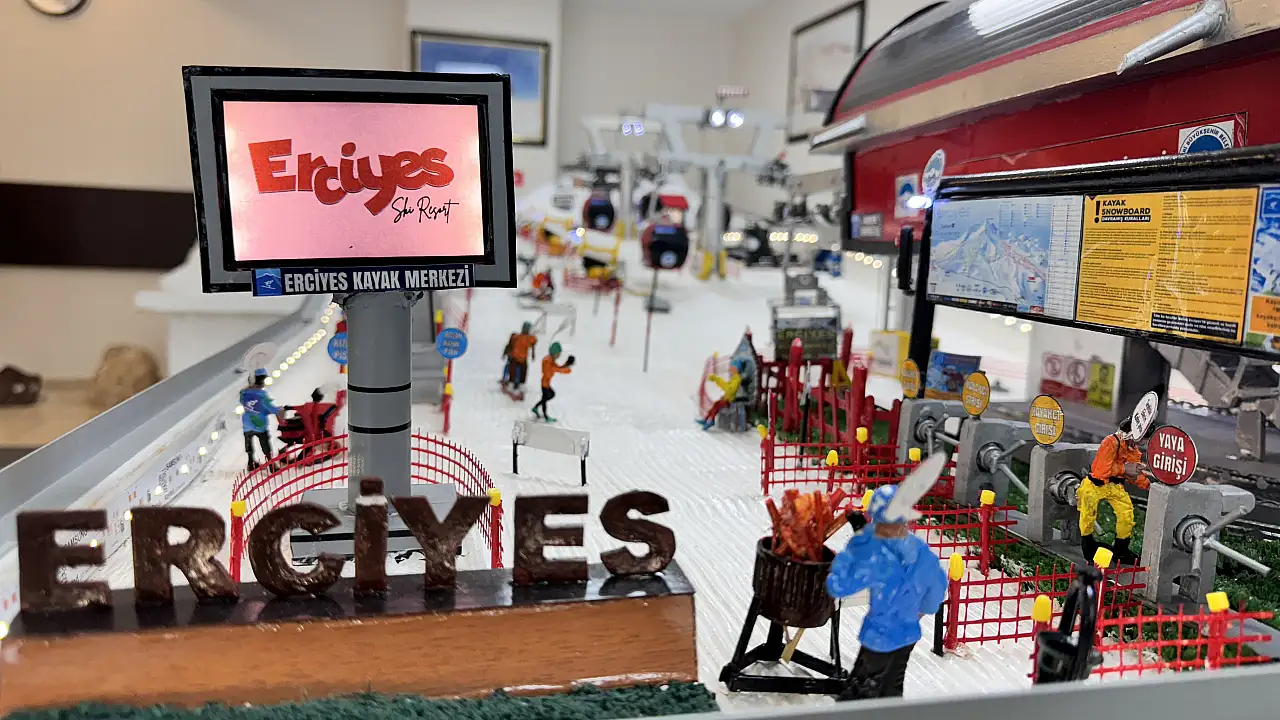 Erciyes'in eşsiz manzarası artık minyatürde!