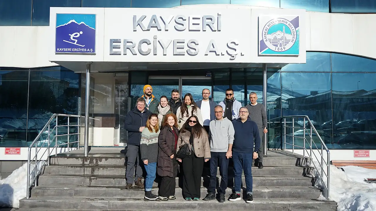 Erciyes Kayak Merkezi yabancı basına tanıtıldı