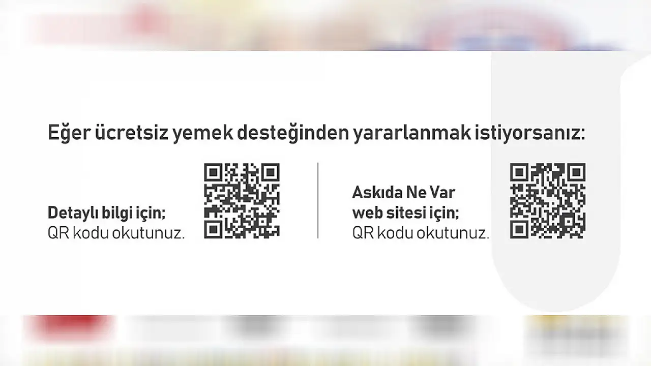 Kayseri'de 'Askıda yemek' uygulaması başladı! Bu kodu okutan ücretsiz yemekten yararlanacak