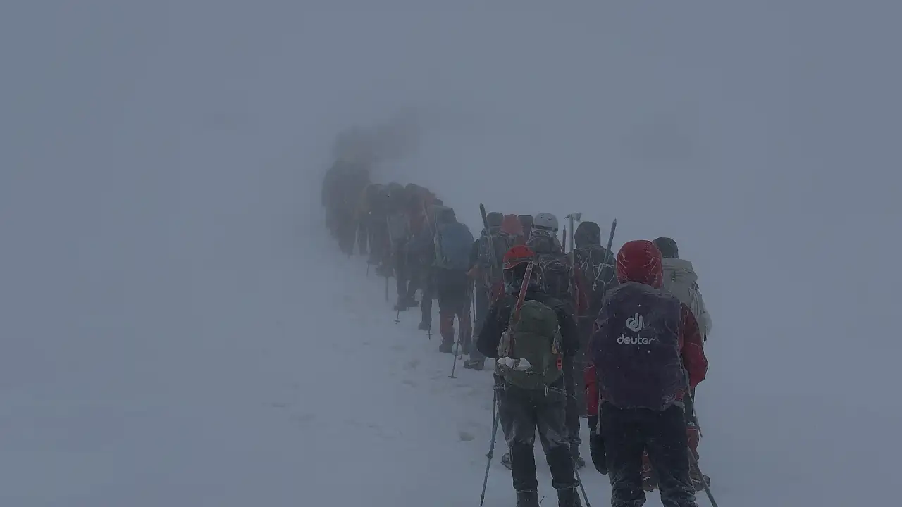 Erciyes'te Dağcılar tipi nedeniyle geri döndü!