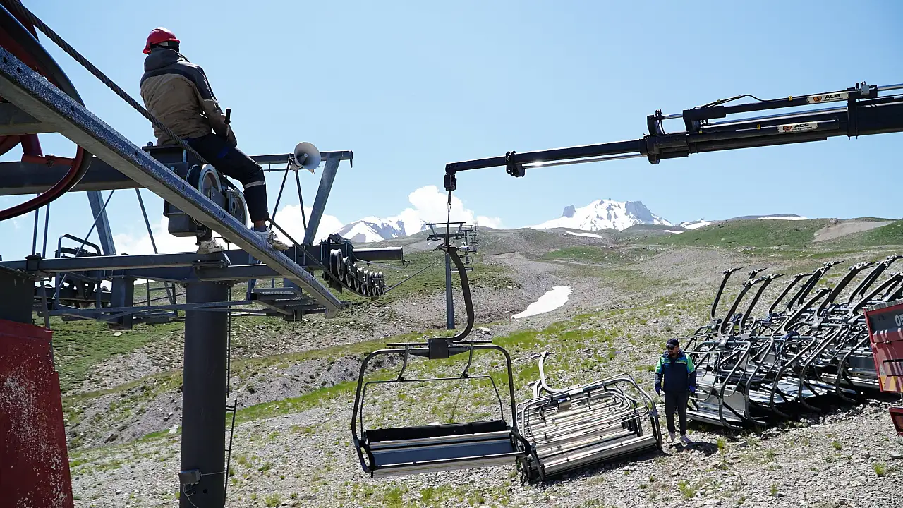 Erciyes'te sezon öncesi büyük hazırlık