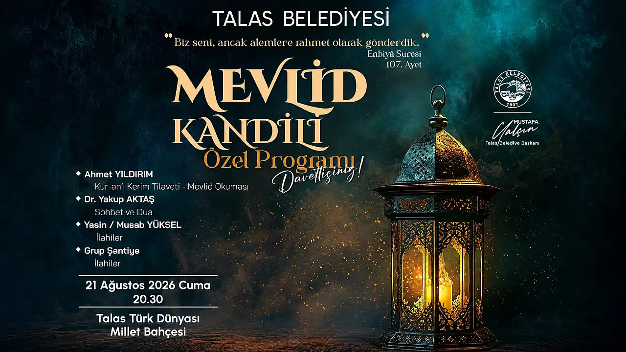 Talas Belediyesi'nden Mevlid Kandili daveti!